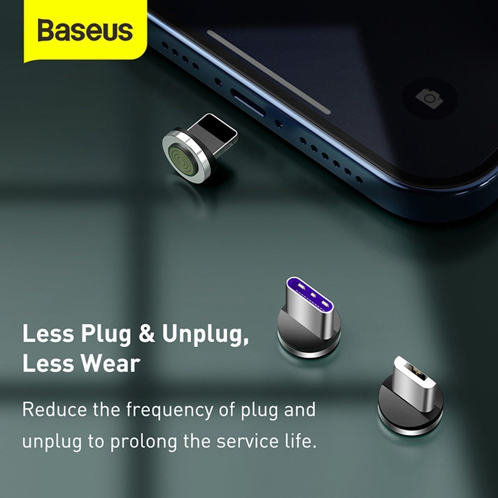 Baseus Zinc Magnetic 3 in 1 Safe Fast Charging Data Cable USB to M+L+C 5A